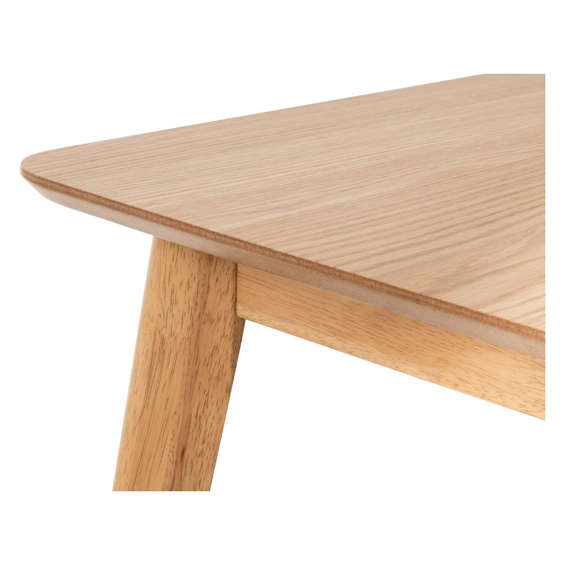 Boden Oak Veneer Rectangular Table With Tapered Legs - Living with Luxury