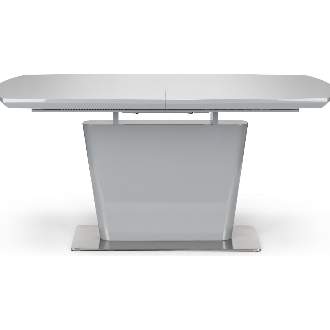 Como High Gloss Extending Table - Grey - Living with Luxury