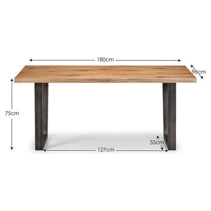 Brooklyn Dining Table - Oak - Living with Luxury