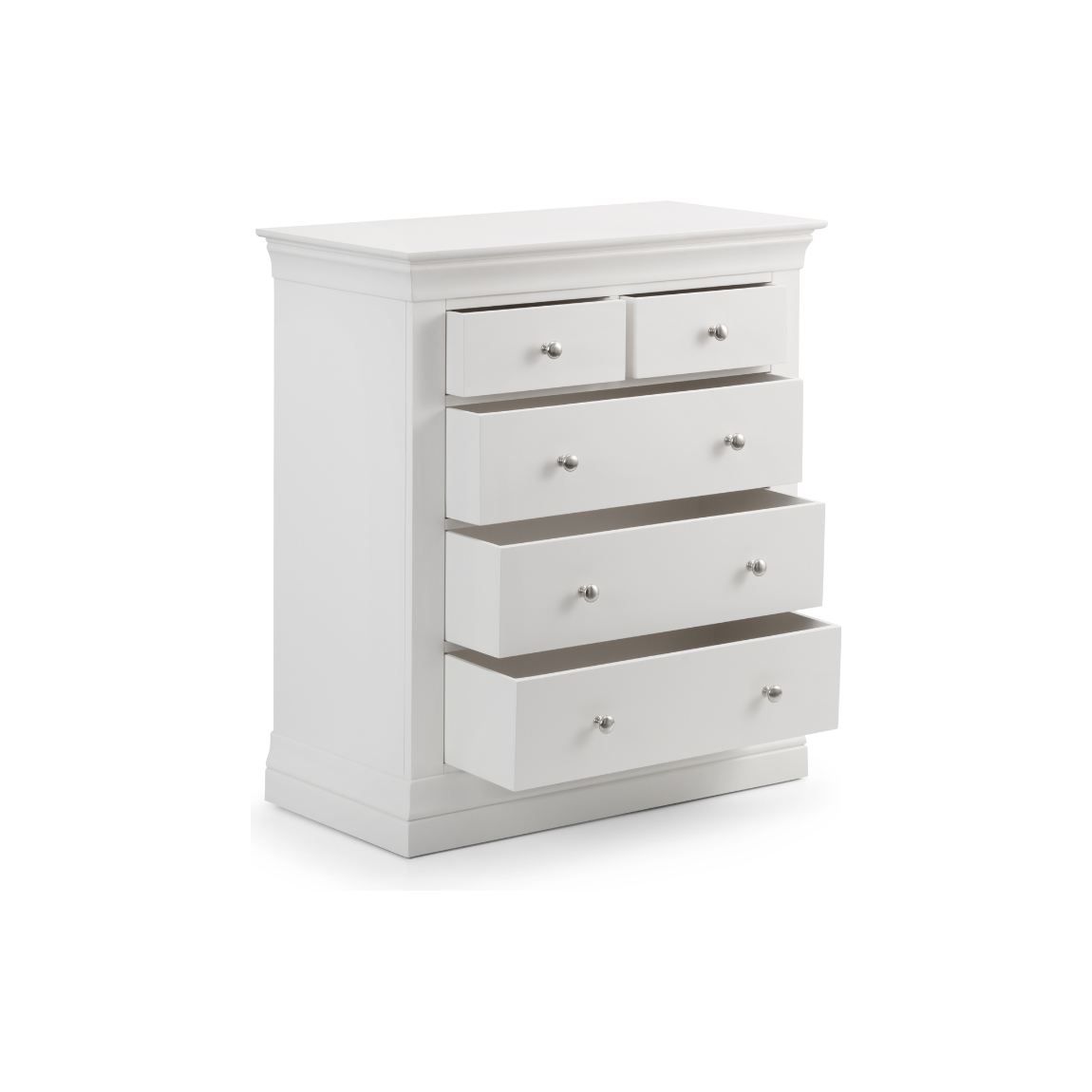 Clermont 3+2 Drawer Chest - Surf White - Living with Luxury