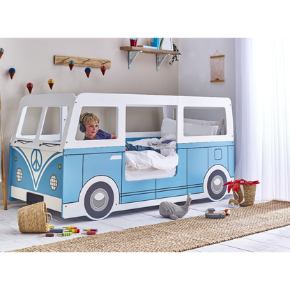 Campervan Bed - Light Blue - Living with Luxury