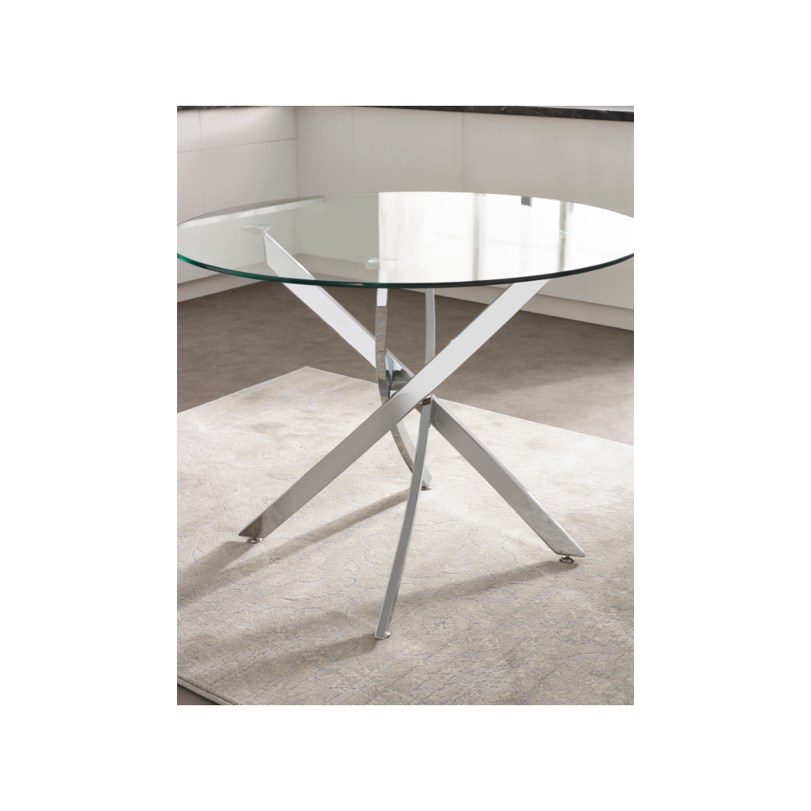 Anderson Round Glass Dining Table - Living with Luxury