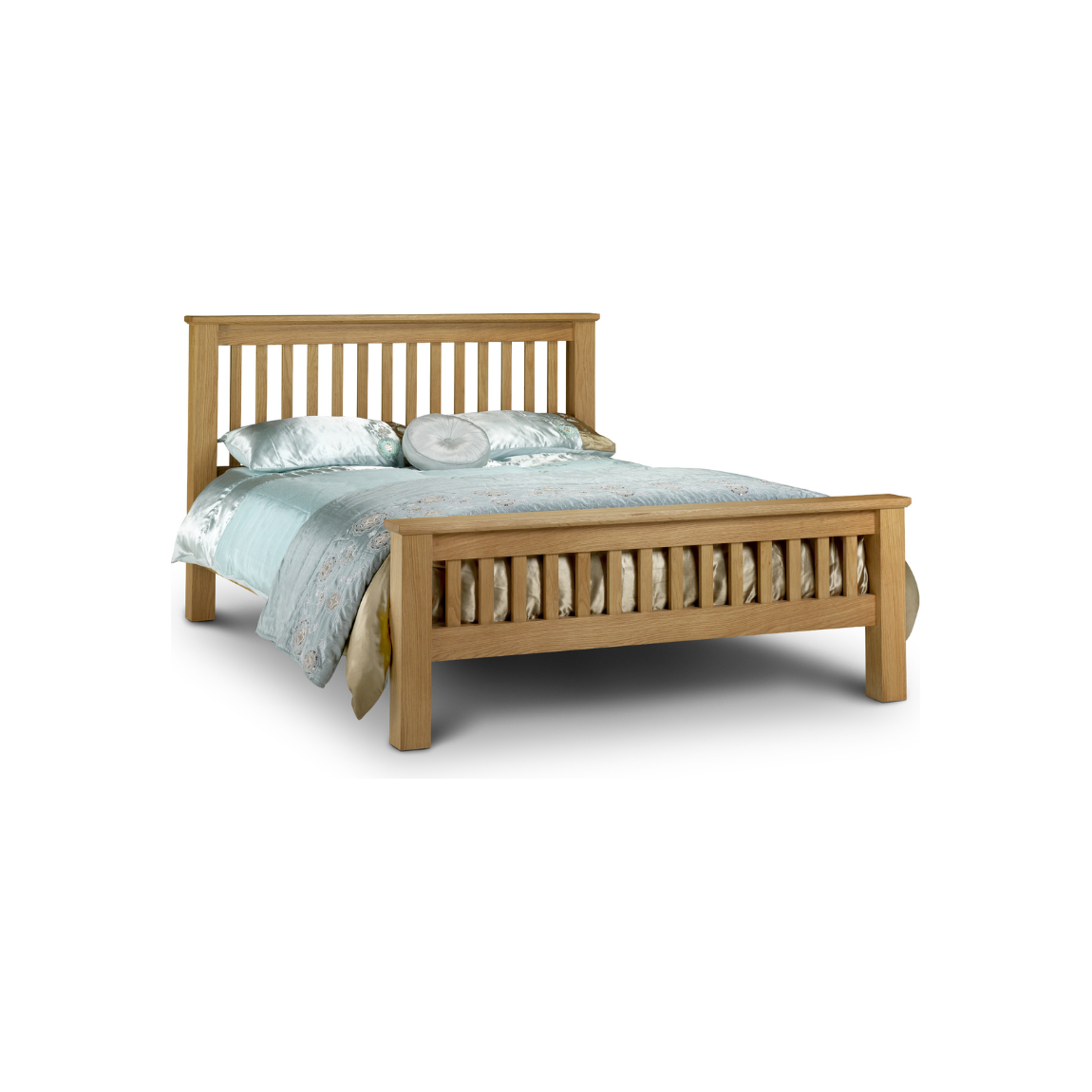 Amsterdam Oak High Footend Double Bed - Living with Luxury