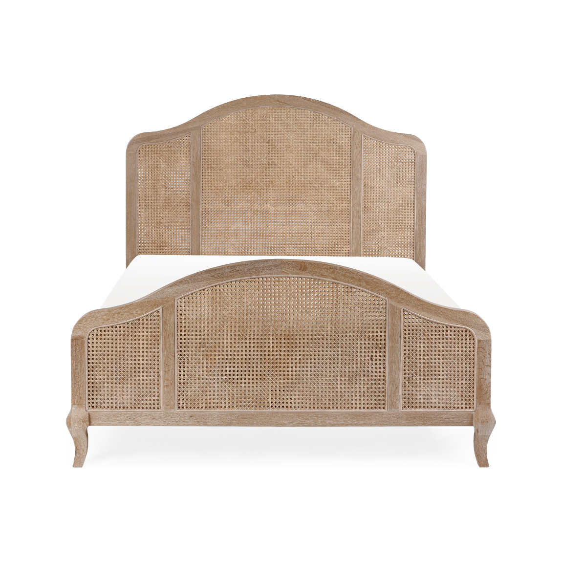 Fleur Rattan Bed - Light Oak - Living with Luxury