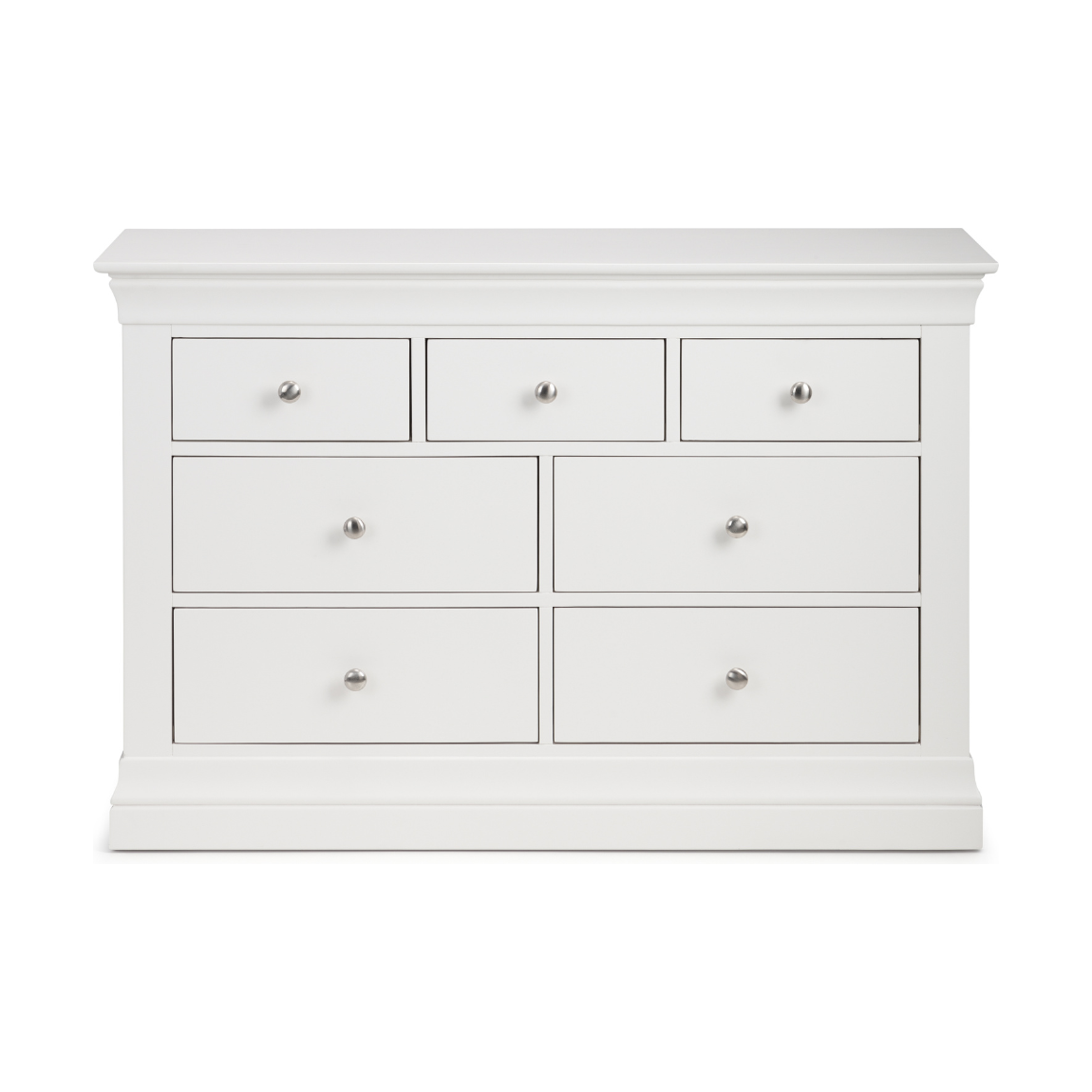 Clermont 4+3 Drawer Chest - Surf White - Living with Luxury