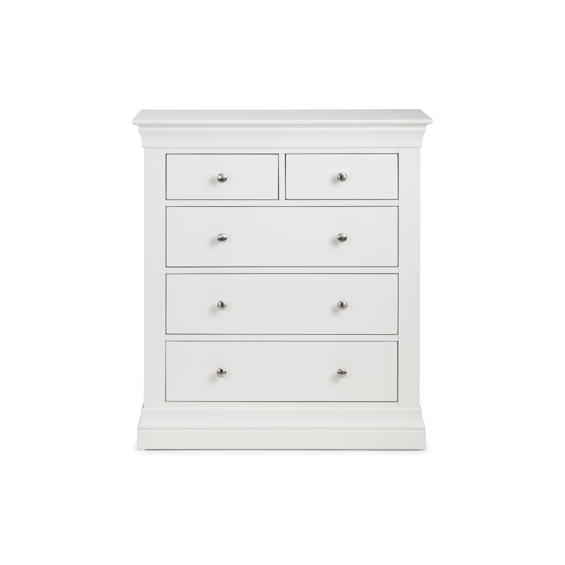 Clermont 3+2 Drawer Chest - Surf White - Living with Luxury