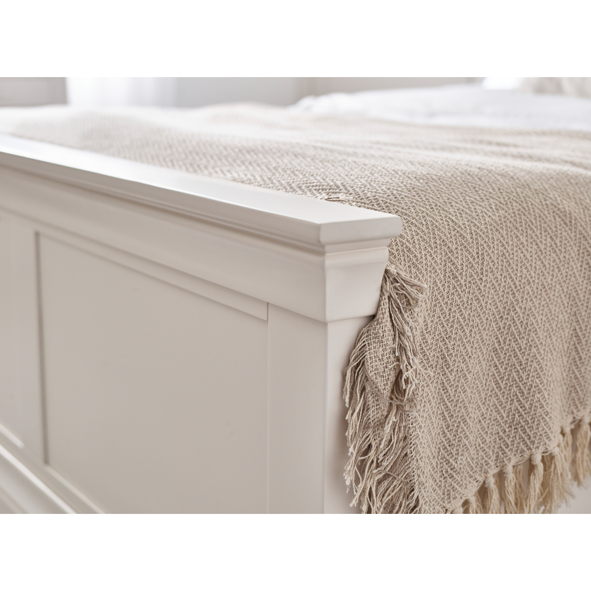 Clermont Double Bed - Surf White - Living with Luxury