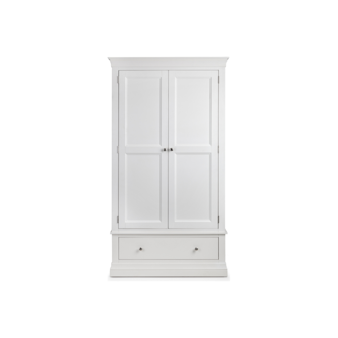 Clermont 2 Door 1 Drawer Wardrobe - Surf White - Living with Luxury
