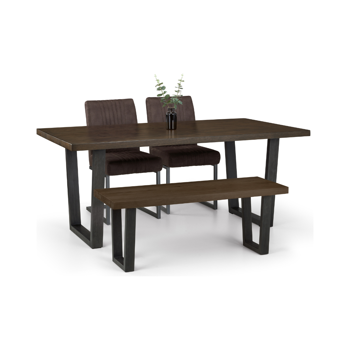 Brooklyn Dining Table - Dark Oak - Living with Luxury