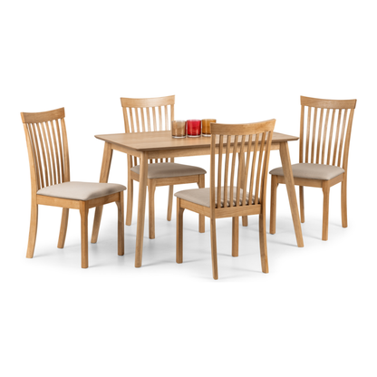 Boden Oak Veneer Rectangular Table With Tapered Legs - Living with Luxury