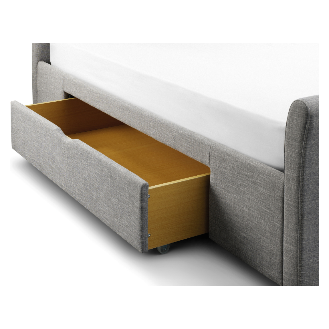 Capri Light Grey with Drawers Double Bed - Living with Luxury