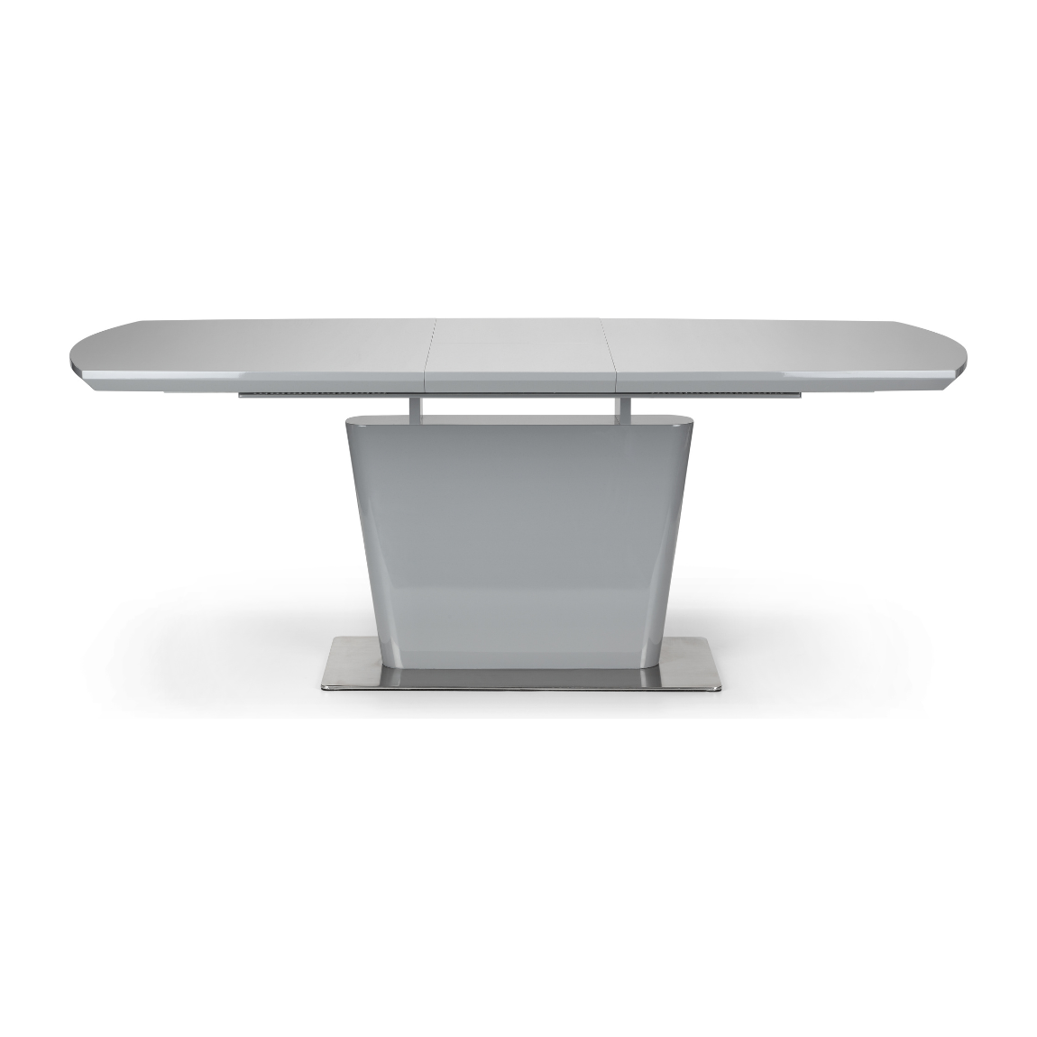 Como High Gloss Extending Table - Grey - Living with Luxury