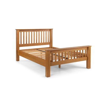 Amsterdam Oak High Footend Double Bed - Living with Luxury