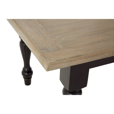 Kensington Townhouse Grey Wash and Black Wooden Dining Table – back view