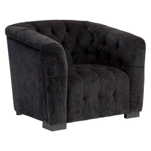 Fenton Black Fabric Armchair