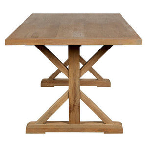 Lyon Grey Wash Oak Wood Rectangular Dining Table – dimensions