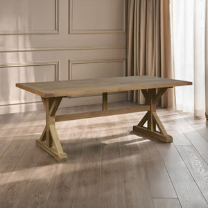 Lyon Grey Wash Oak Wood Rectangular Dining Table