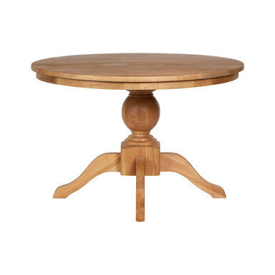 Lyon Natural Oak Wood Round Dining Table