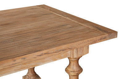 Lyon Whitewash Oak Wood Rectangular Dining Table – dimensions