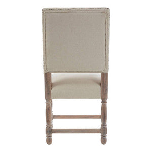 Lyon Oak Burn Whitewash Linen Dining Chair