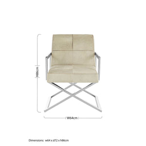 Kensington Townhouse Genuine Grey Leather Chair
