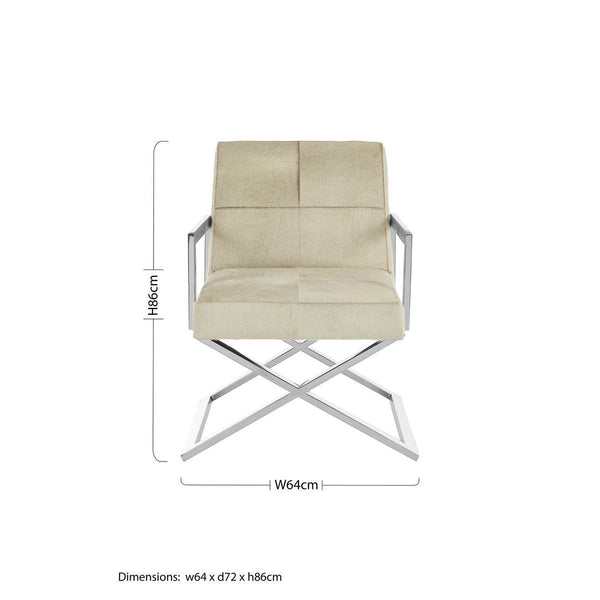 Kensington Townhouse Genuine Grey Leather Chair