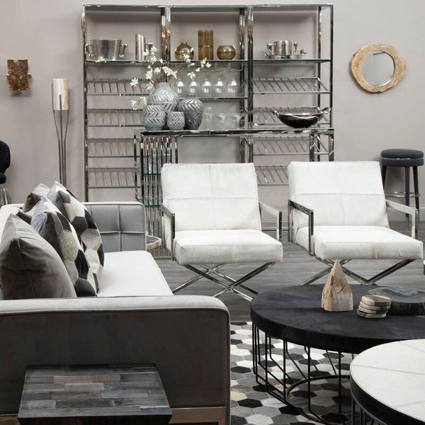 Kensington Townhouse Grey Hair on Leather Chair – detail