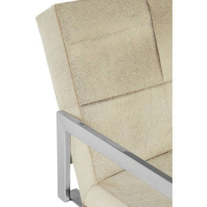 Kensington Townhouse Grey Hair on Leather Chair – back view