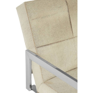 Kensington Townhouse Grey Hair on Leather Chair – back view