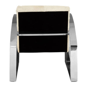 Kensington Townhouse Hairon Leather Chair With Steel Legs