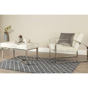 Kensington Townhouse Hairon Leather Chair With Steel Legs