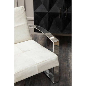 Kensington Townhouse Hairon Leather Chair With Steel Legs