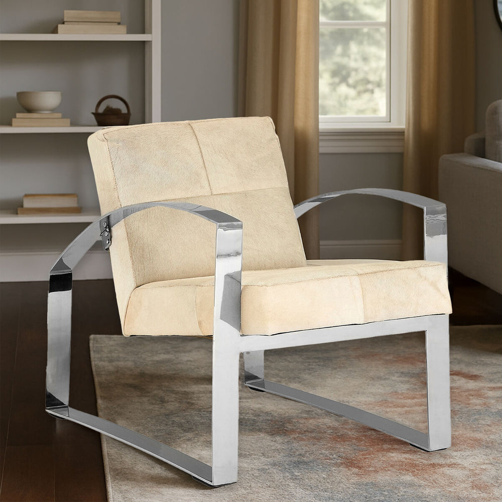Kensington Townhouse Natural Hair on Leather Chair