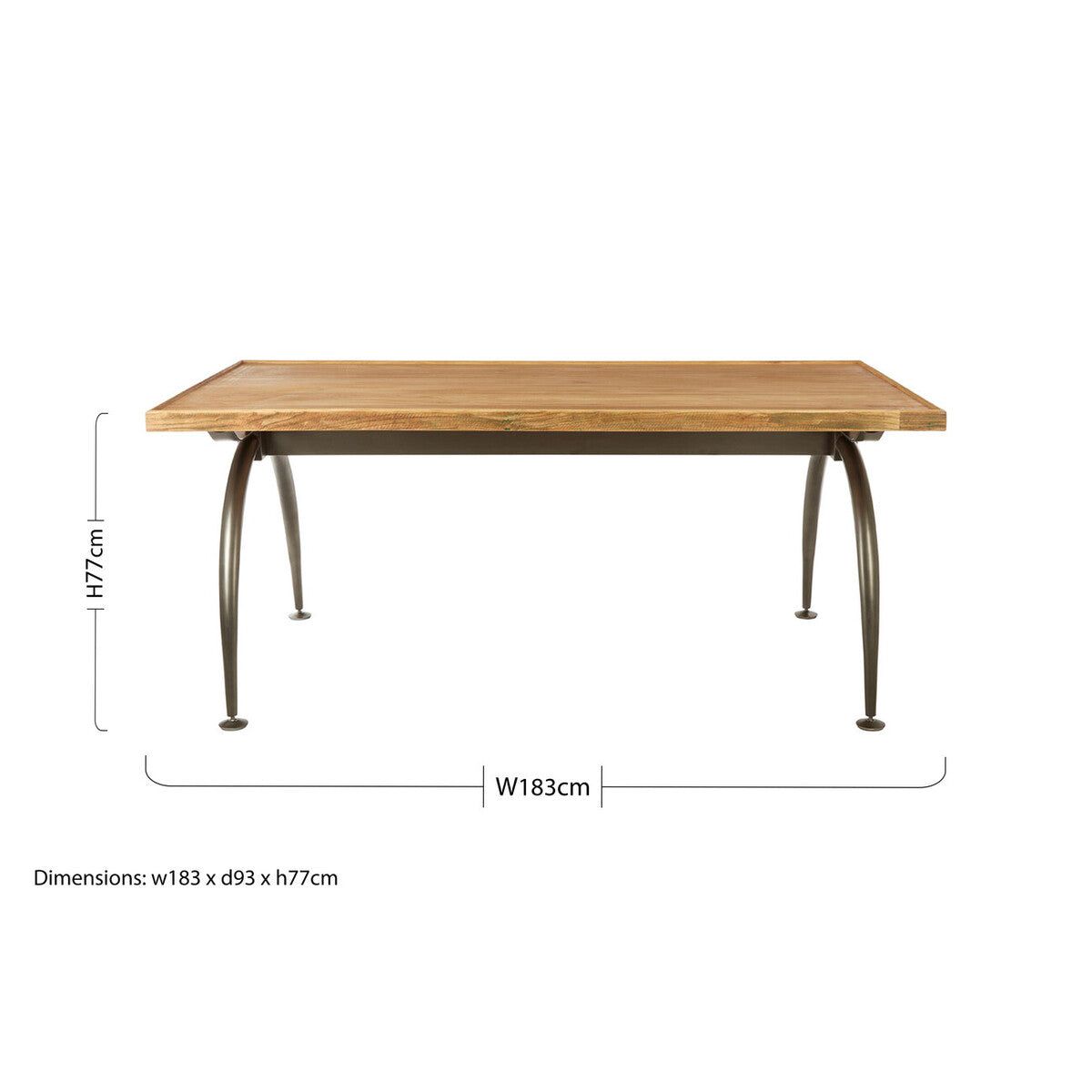 New Foundry Dining Table With Elm Wood Top