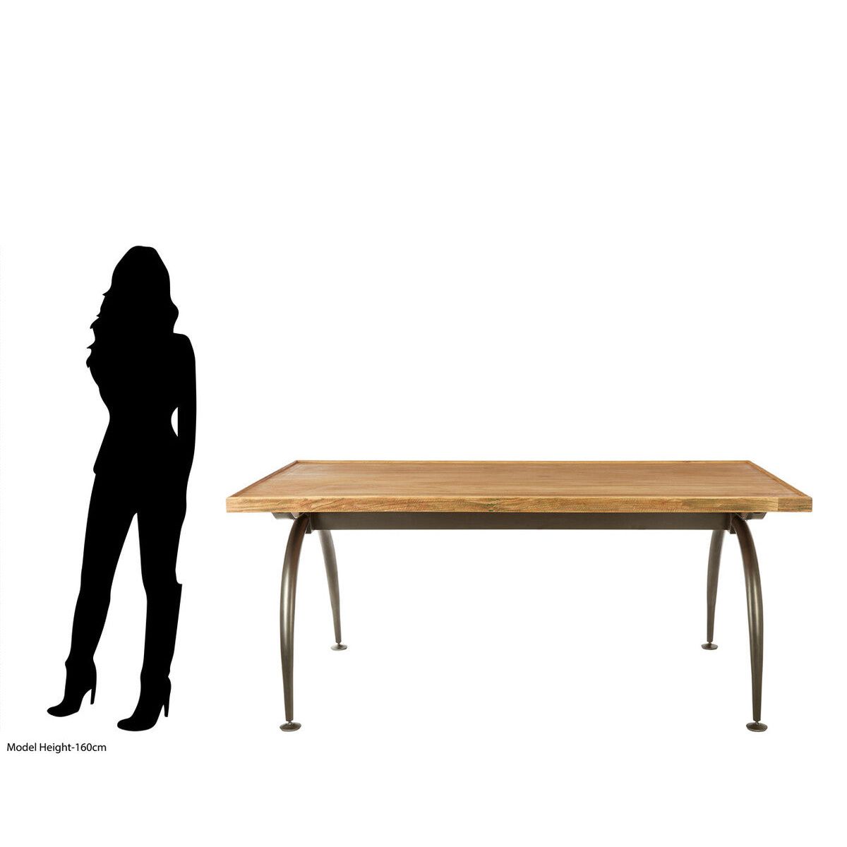 New Foundry Dining Table With Elm Wood Top