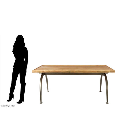 New Foundry Dining Table With Elm Wood Top