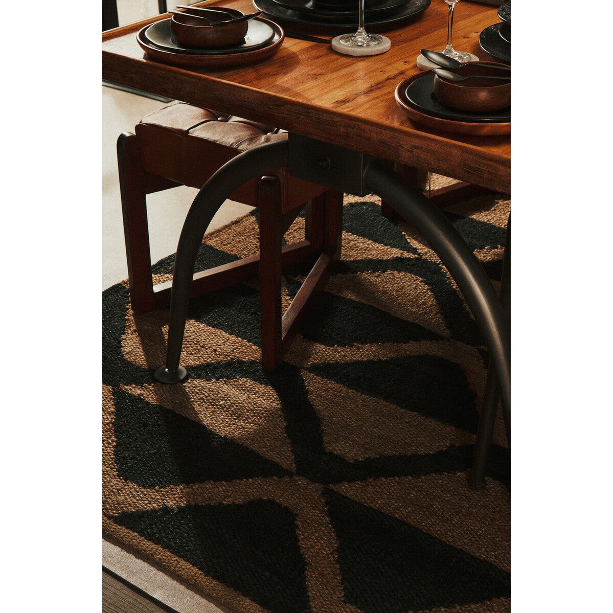 New Foundry Dining Table With Elm Wood Top