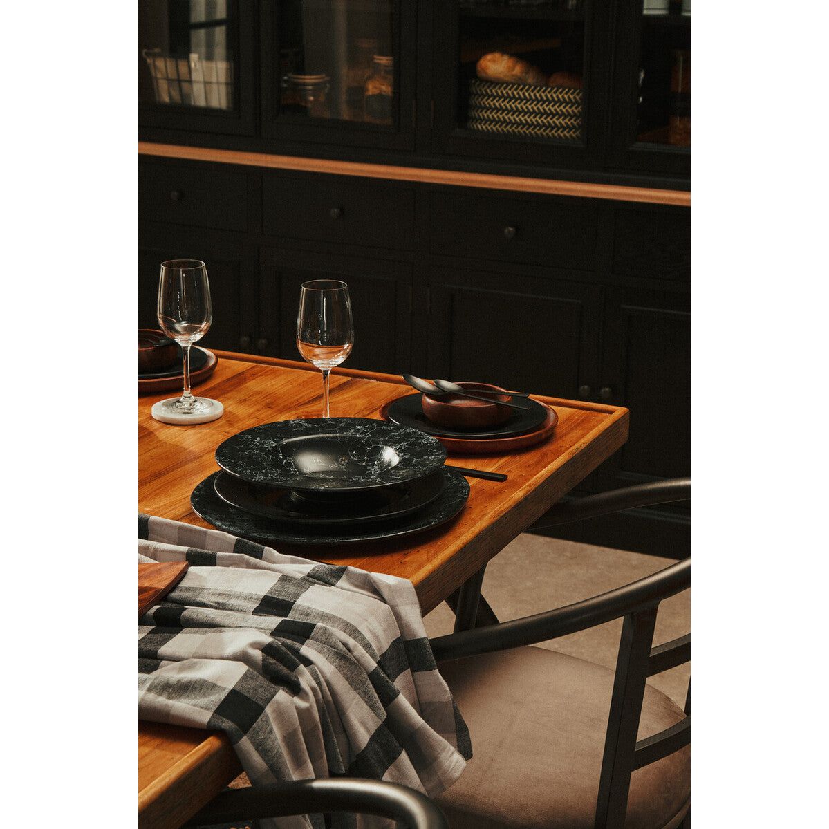 New Foundry Dining Table With Elm Wood Top