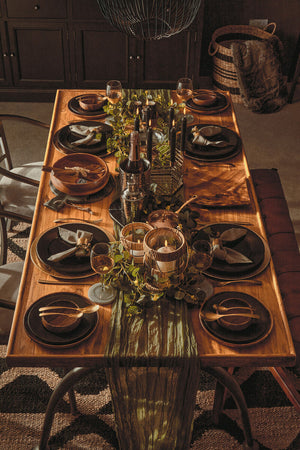 New Foundry Wooden Rectangular Dining Table with Curved Metal Legs – dimensions