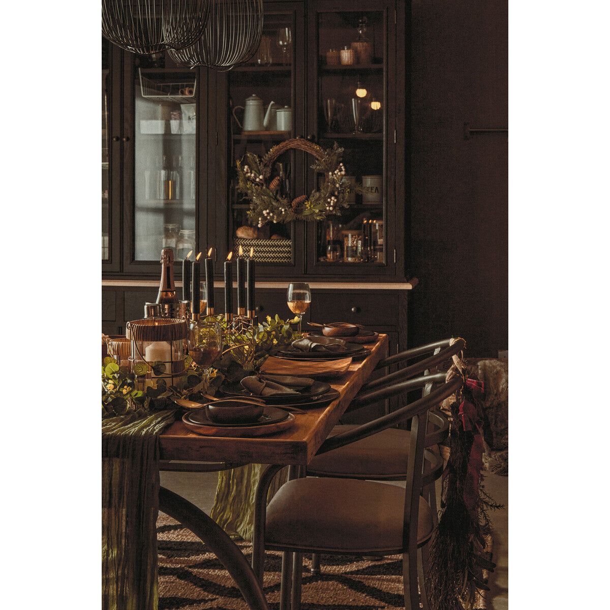 New Foundry Dining Table With Elm Wood Top