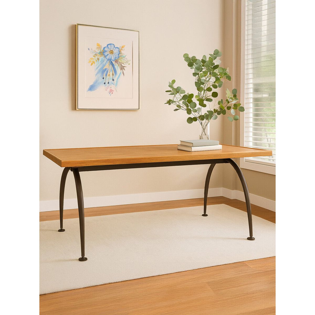 New Foundry Dining Table With Elm Wood Top