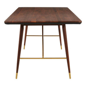 Kenso Walnut Wood Rectangular Dining Table – in room setting