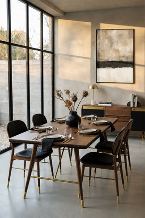 Kenso Walnut Wood Rectangular Dining Table