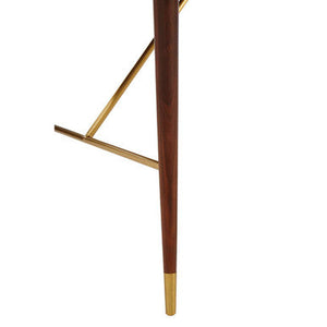 Kenso Walnut Wood Rectangular Dining Table – angle view