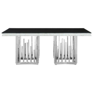Eliza Silver Finish Dining Table