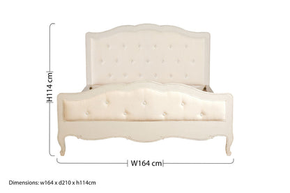 Loire White Kingsize Bed