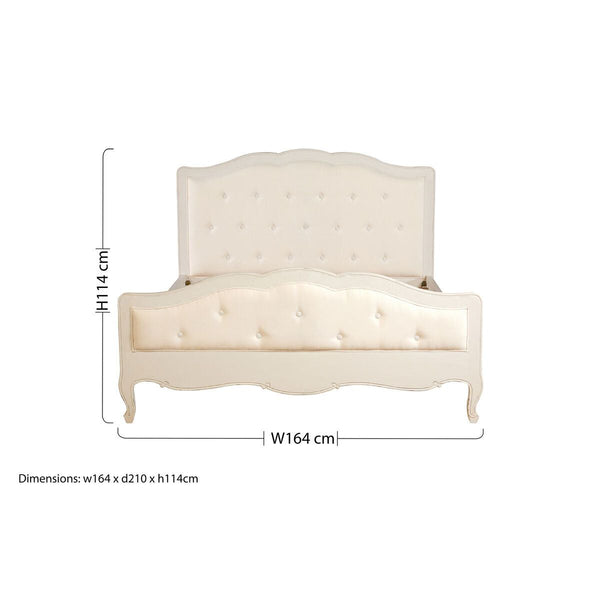 Loire White Kingsize Bed