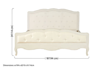 Loire White Super Kingsize Bed