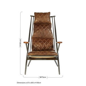 Hoxton Genuine Brown Leather Chair