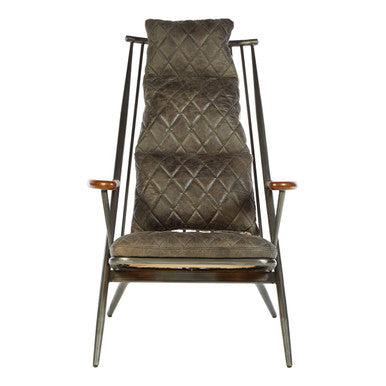 Hoxton Genuine Grey Leather Chair